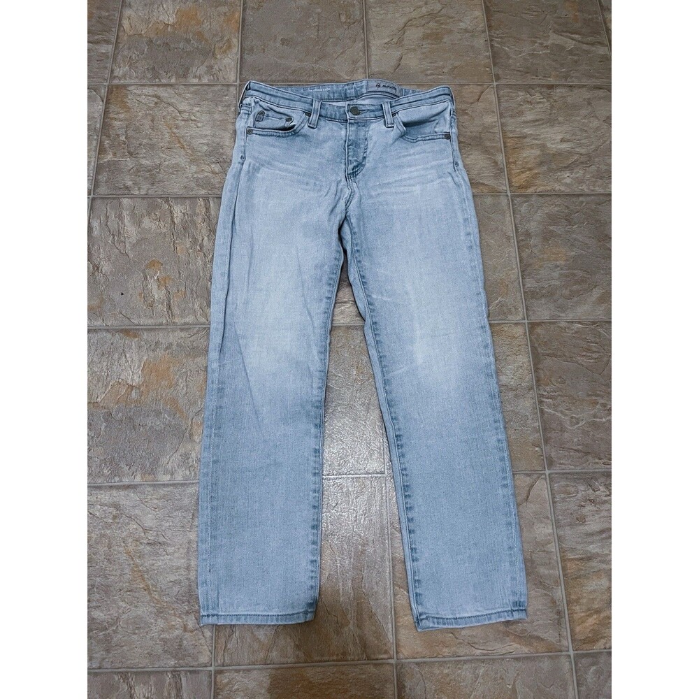 AG Adriano Goldschmied The Prima Crop Jeans Womens 27 Light Wash Slim Straight